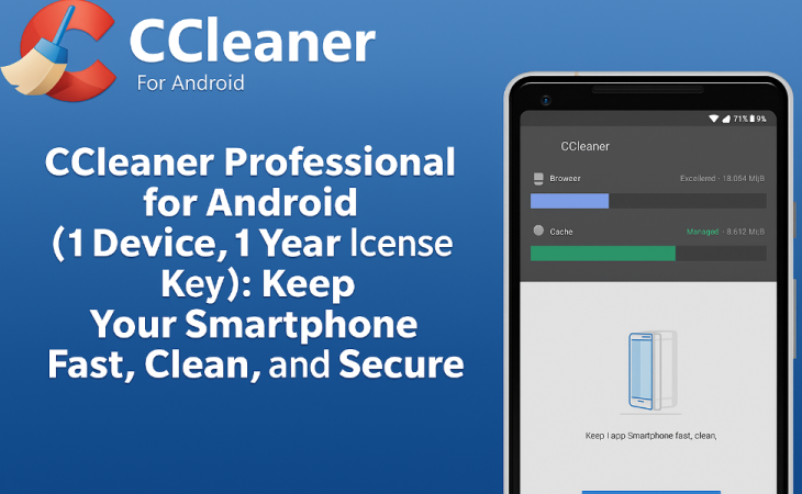 CCleaner Professional for Android (1 Device, 1 Year License Key): Keep Your Smartphone Fast, Clean, and Secure