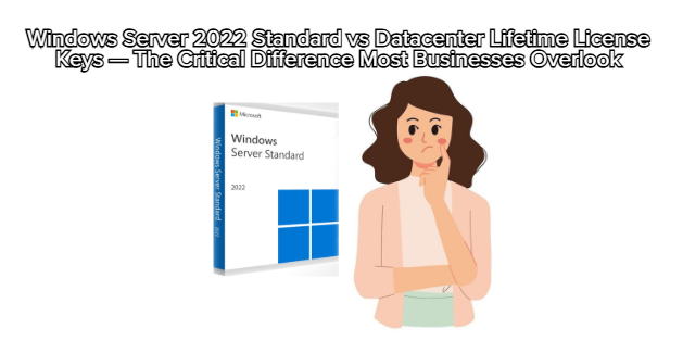 Windows Server 2022 Standard vs Datacenter Lifetime License Keys — The Critical Difference Most Businesses Overlook