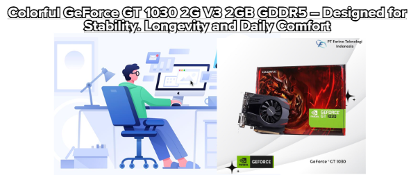 Colorful GeForce GT 1030 2G V3 2GB GDDR5 – Designed for Stability. Longevity and Daily Comfort