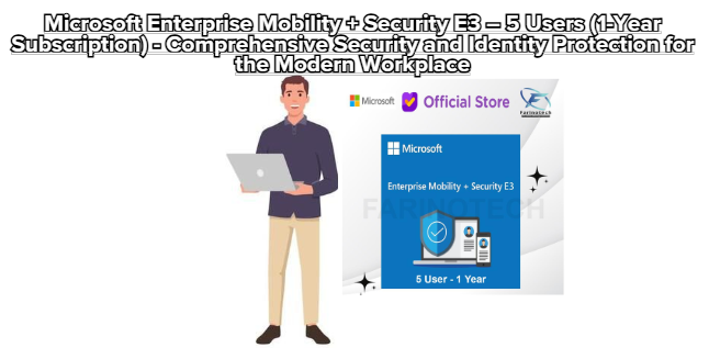 Microsoft Enterprise Mobility + Security E3 – 5 Users (1-Year Subscription) – Comprehensive Security and Identity Protection for the Modern Workplace