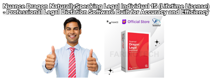 Nuance Dragon NaturallySpeaking Legal Individual 15 (Lifetime License) – Professional Legal Dictation Software Built for Accuracy and Efficiency