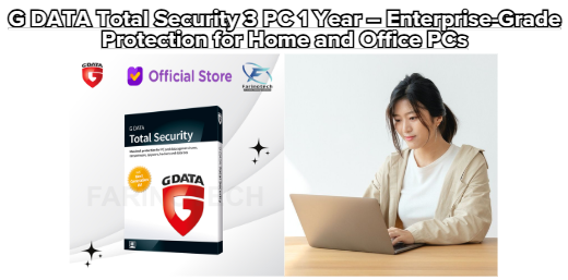 G DATA Total Security 3 PC 1 Year – Enterprise-Grade Protection for Home and Office PCs