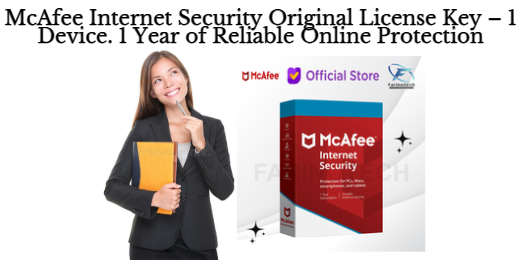 McAfee Internet Security Original License Key – 1 Device. 1 Year of Reliable Online Protection
