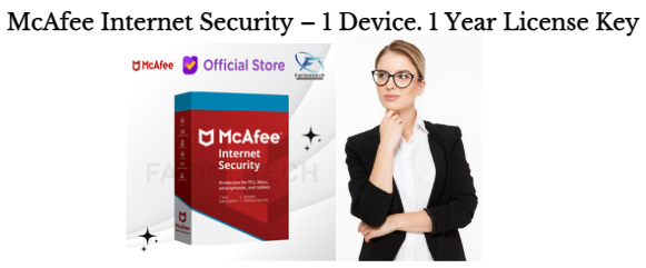McAfee Internet Security – 1 Device. 1 Year License Key