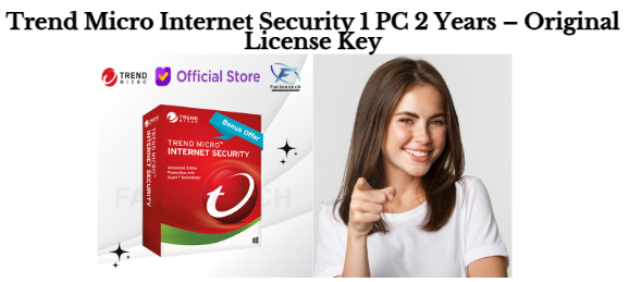 Trend Micro Internet Security 1 PC 2 Years – Original License Key Comprehensive Protection for a Safer Digital Experience